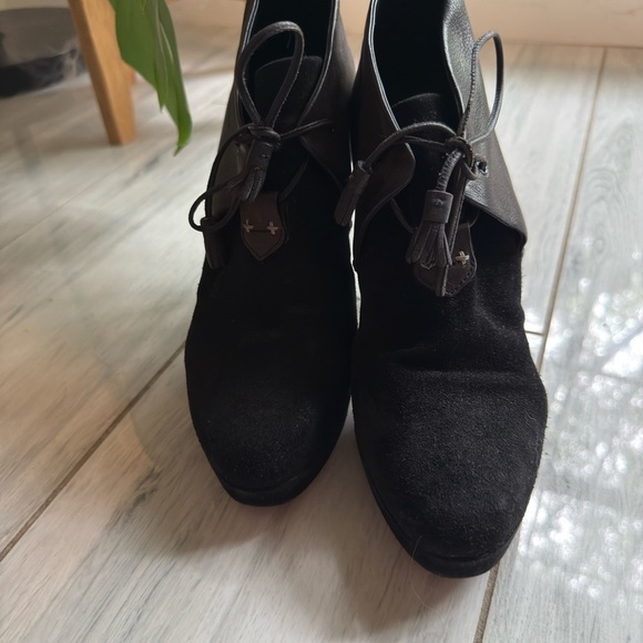 RAG & BONE Women Suede Leather Lace Up Ankle High Heel Boots Boots Size 8/ 8.5 - Picture 2 of 10